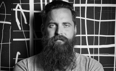 Aaron Curry interview portrait with blurred background