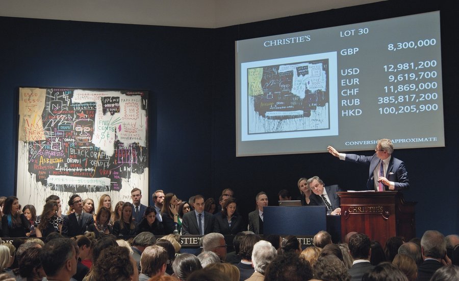 Phaidon auction record breakers artwork displayed at auction event