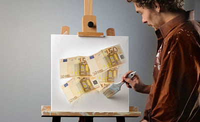 4 ways for artists to fund their studios without selling art infographic with creative workspace background