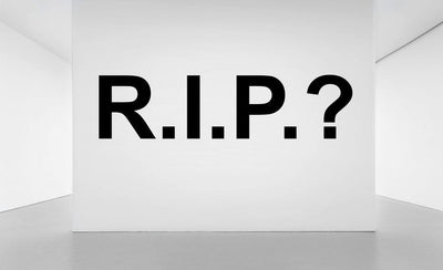 fix the art world quoted text on a white background with black and red letters