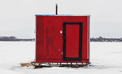 7 innovative mobile homes designed to resemble famous artworks displayed in a row outdoors