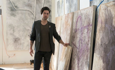 qa artist theodore boyers bleached paintings combine math with chance artwork close-up abstract patterns
