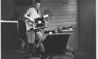 Christian Marclay in conversation with Kim Gordon at an art event