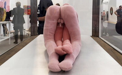 outrageous artworks at Frieze art fair collage colorful abstract sculptures and paintings