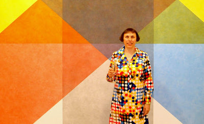 5 reasons to collect Polly Apfelbaum enamel on metal tile artwork image