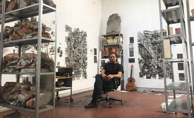Mauro Giaconi artist portrait drawing pencil sketch creative process