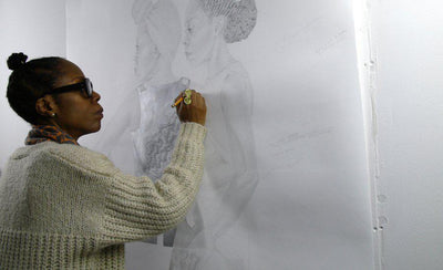 Charmaine Watkiss artist portrait drawing a colorful illustration
