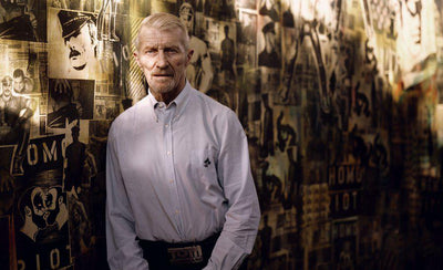 Durk Dehner president of Tom of Finland Foundation interview portrait art for home background