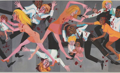 Anatomy of an Artwork American People Series #20 Die 1967 by Faith Ringgold painting colorful figures civil rights movement