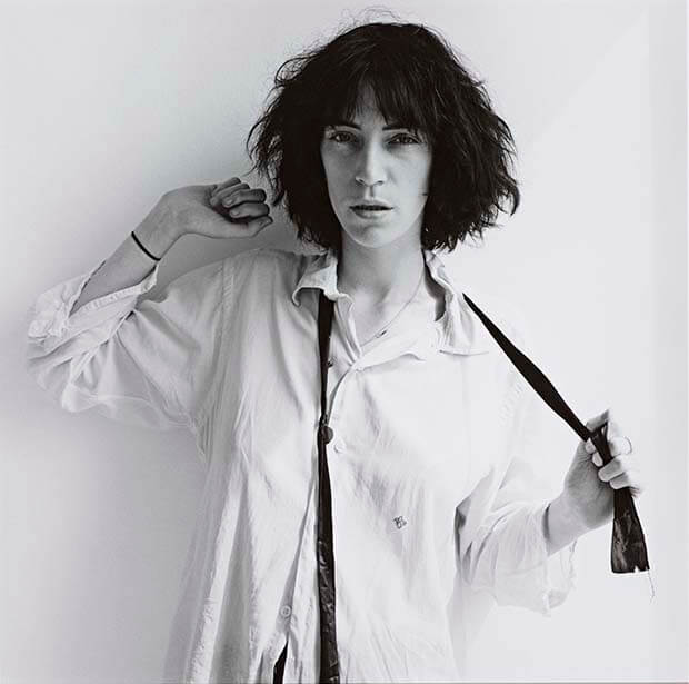 Mapplethorpe and Patti Smith 1975 black and white portrait photograph