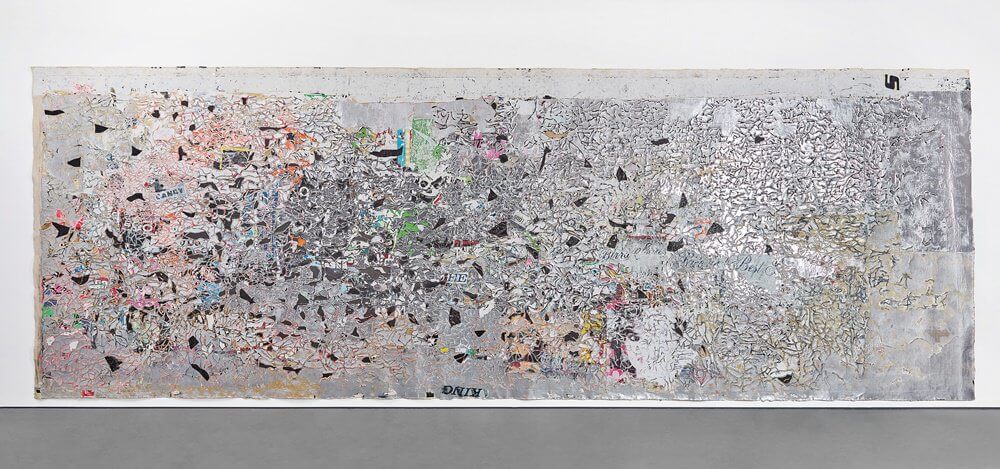 Mark Bradford Helter Skelter abstract mixed media artwork on canvas