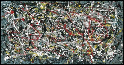 abstract expressionist painting by Jackson Pollock fake artwork splatter paint style