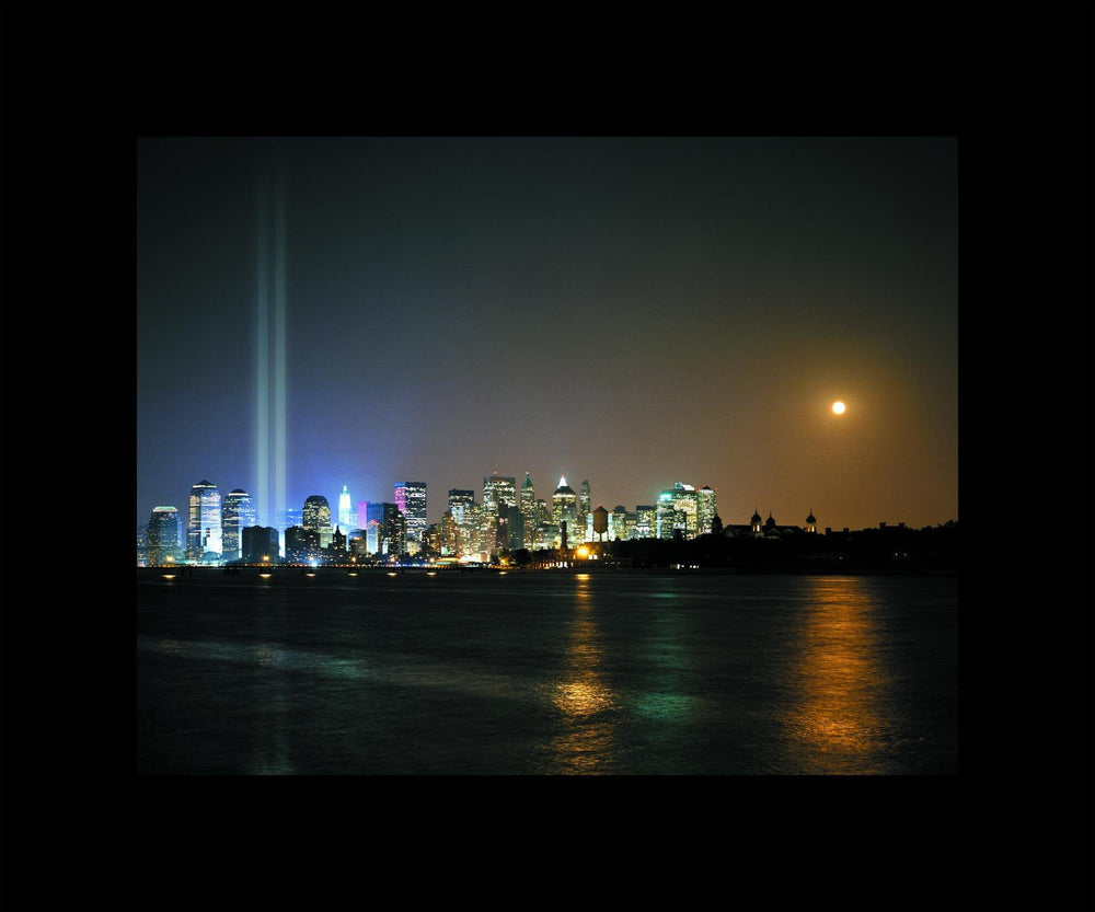 Tribute in Light Over Ellis Island