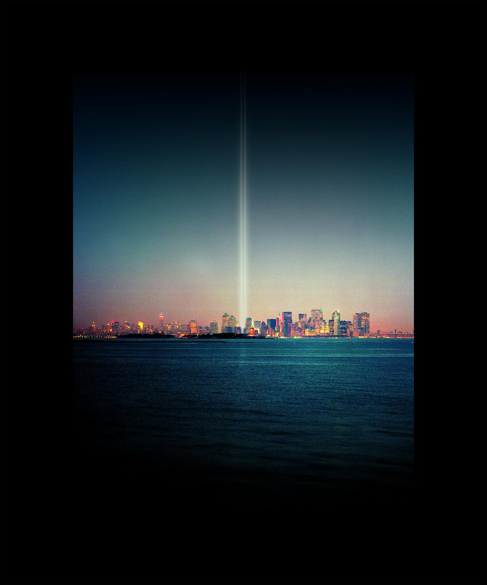 Tribute in Light Over Liberty Island