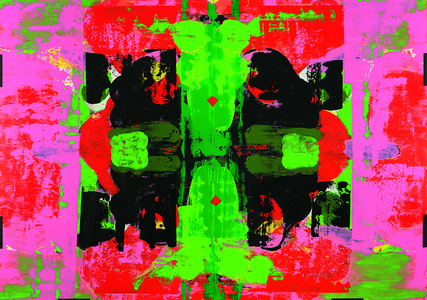 Untitled (Blot), 2015, acrylic on PVC panel, 213 x 304 cm. Picture credit: © Kerry James Marshall, Rennie Collection, Vancouver, Canada