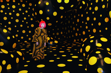 Yayoi Kusama with Dots Obsession Night, Tokyo, 2008. Picture credit: artwork artwork © Yayoi Kusama