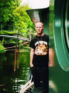 Jean Charles Leuvrey on his barge in Bezons, near Paris. Photography by Julien T Hamon
