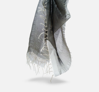 Kibiso (Raw Silk) Slink, 2008, Reiko Sudo / NUNO. Kibiso. Image courtesy of NUNO, photographs by Yuki Seli. Sunezu (Pure Mouse Grey)