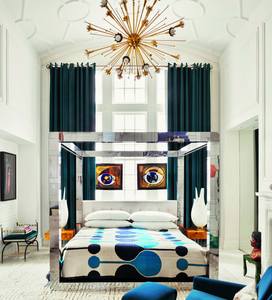 Jonathan Adler and Simon Doonan's Apartment, Bedroom, New York City, New York, USA, 2018. Picture credit: Manolo Yllera/Photofoyer