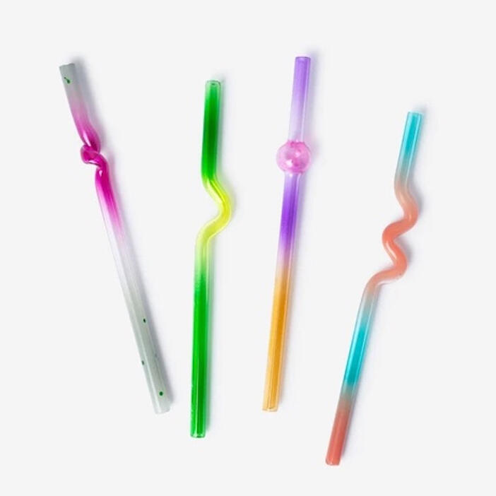 Misha Kahn: Suck It Up Cocktail Straw & Case - Set of 4