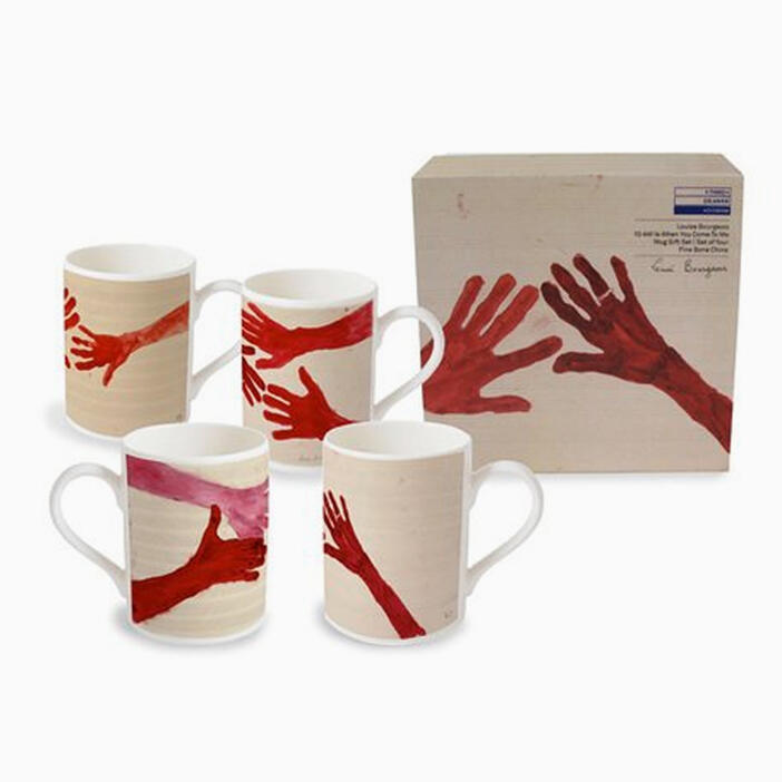 Louise Bourgeois: 10am is When You Come To See Me (Set of 4 mugs, 2011)