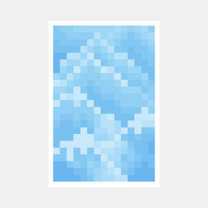 The Bruce High Quality Foundation: Mosaic Mountain Print Cyan (2017)