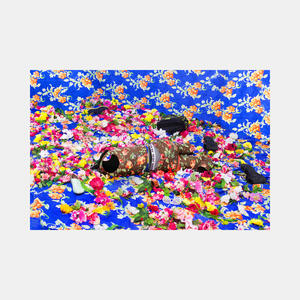 Ebony G. Patterson: Untitled (Among the weeds, backpack, shoes, and stones) (2015/2018)