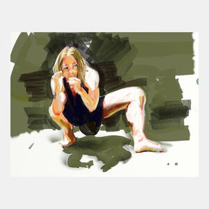 Eric Fischl: Crouching Dancer, 2021