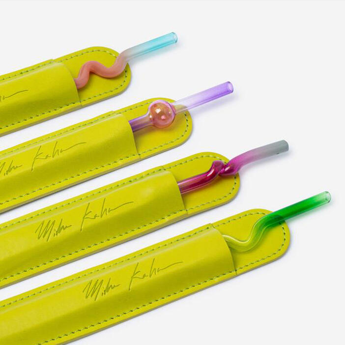 Misha Kahn: Suck It Up Cocktail Straw & Case - Set of 4