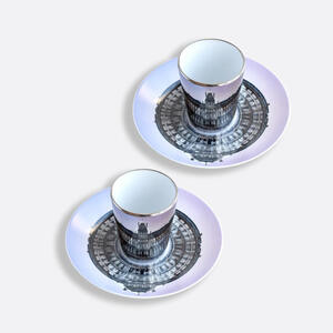 JR: JR Au Louvre, Set of 2 Espresso Cups and Saucers