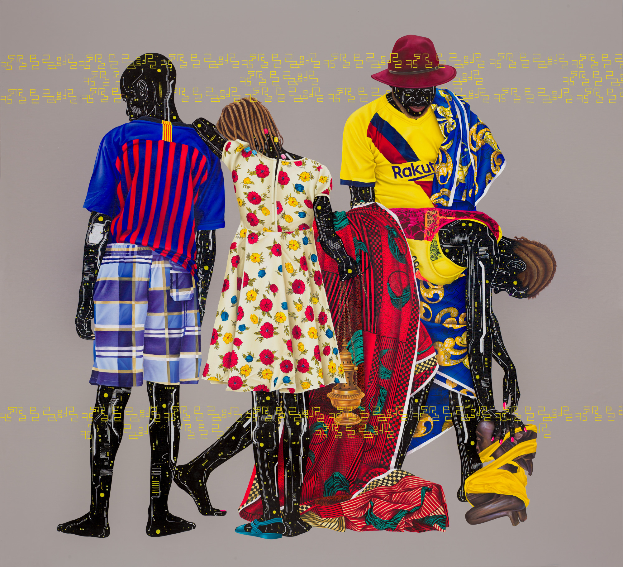 Eddy Kamuanga Ilunga, Untitled, 2021, Archival giclée print (K3 ink) on 100% cotton 300gms archival paper, 41 x 41 cm. Edition of 25 (#2/25). Courtesy of October Gallery.