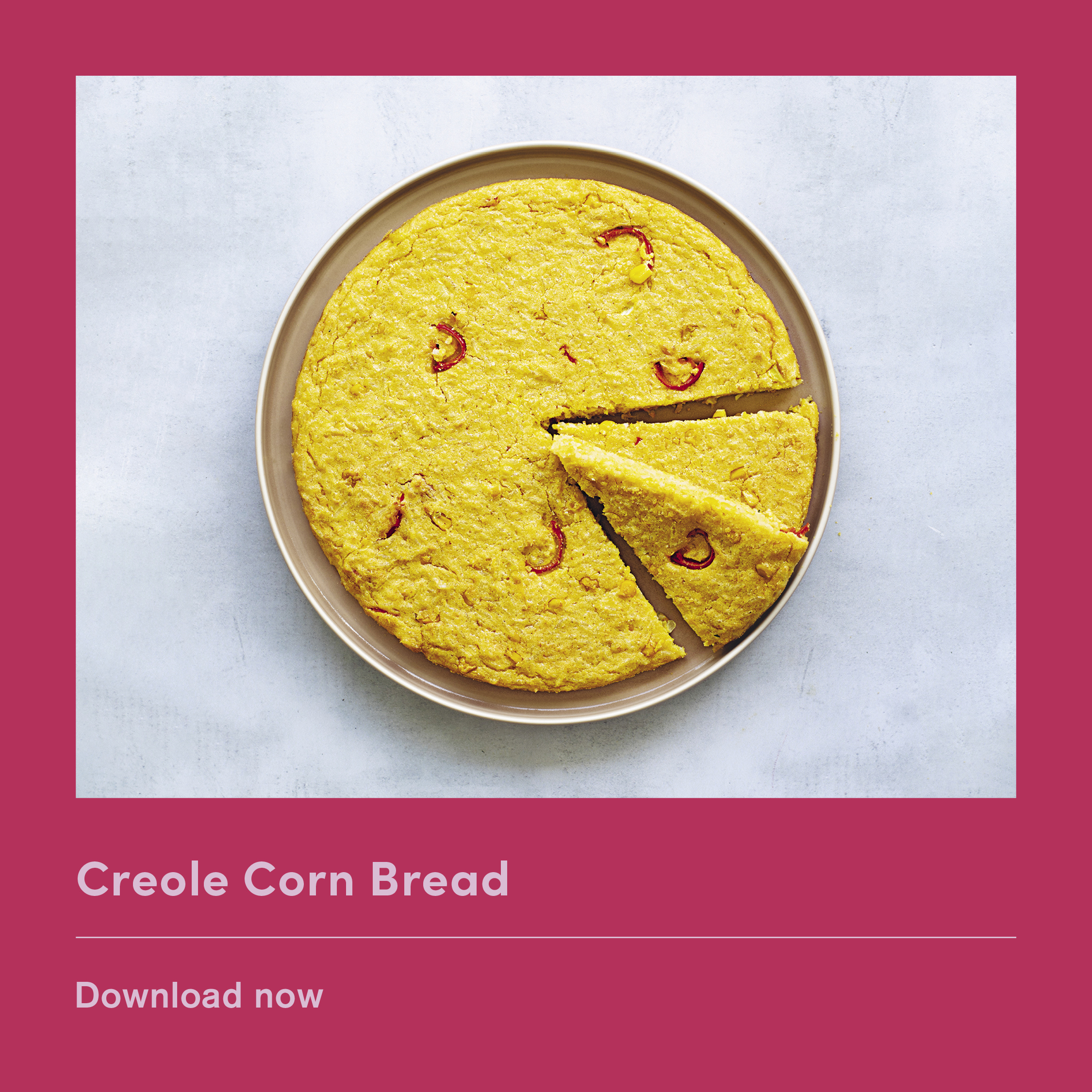 Creole Corn Bread Recipe Card