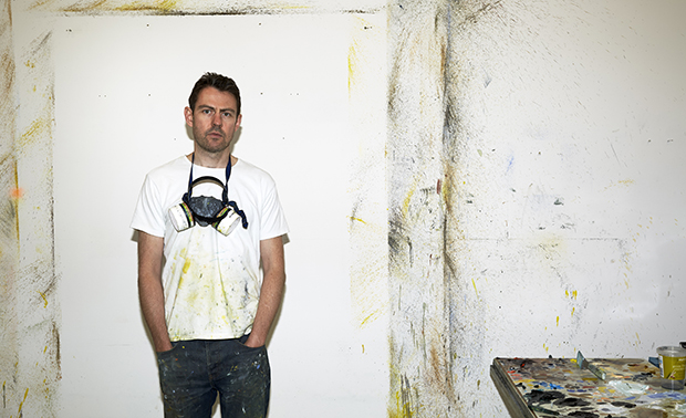 Nigel Cooke in his studio, Canterbury, UK, 2015