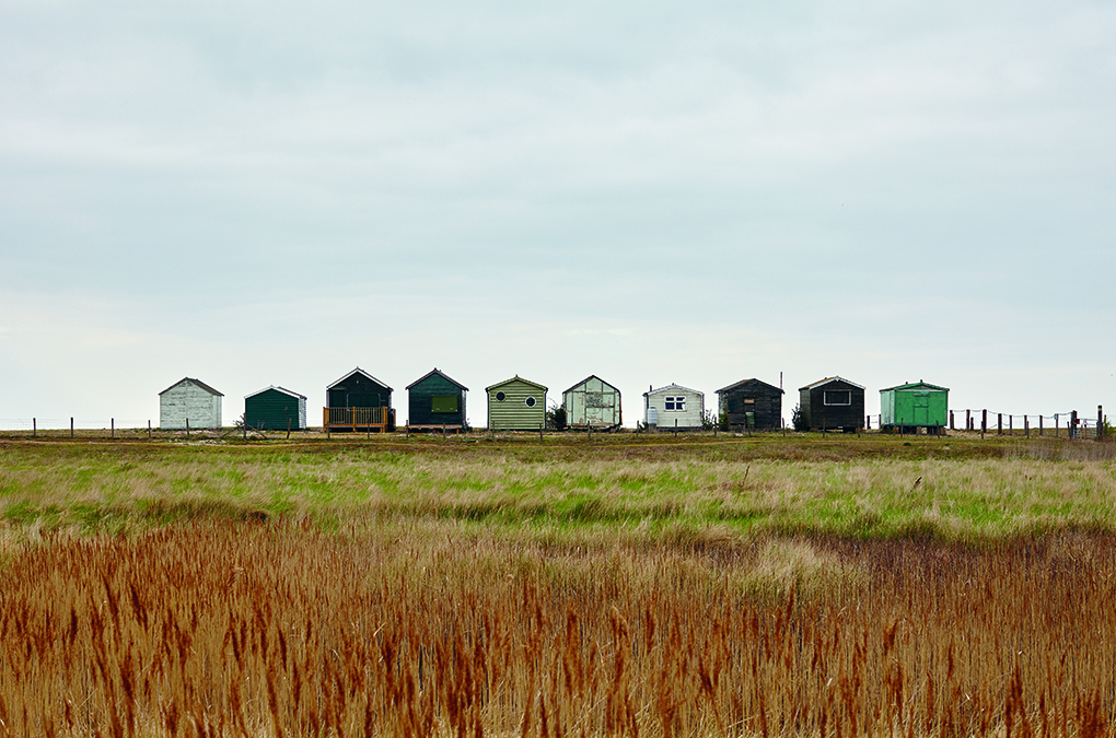 Beach huts on the coast near The Sportsman in Seasalter, Kent. All photographs by Toby Glanville, as featured in The Sportsman