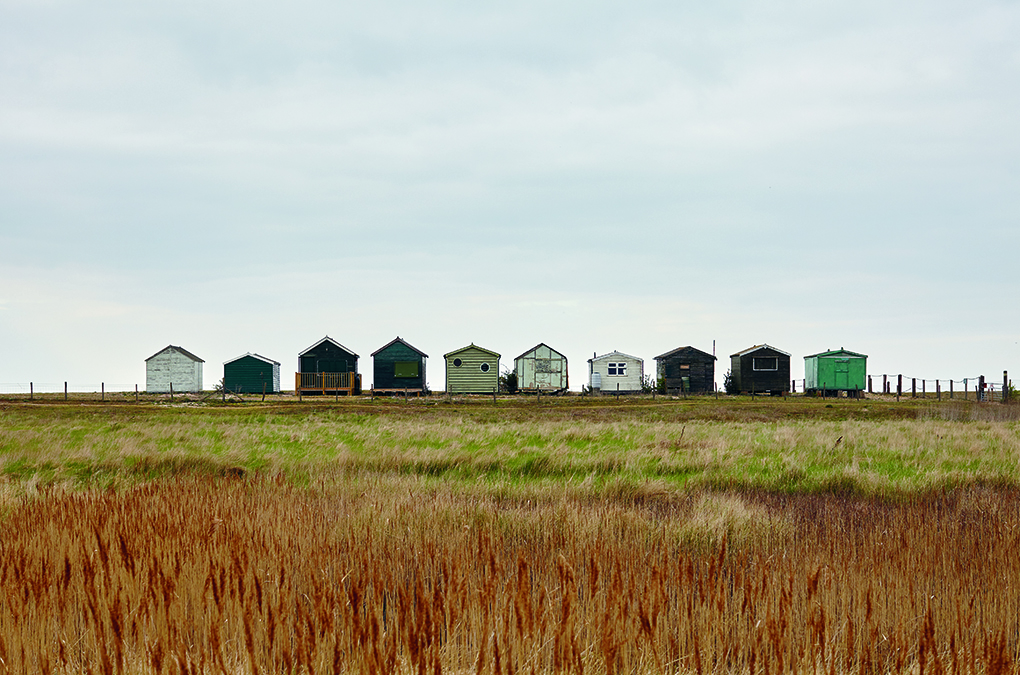 Beach huts near The Sportsman