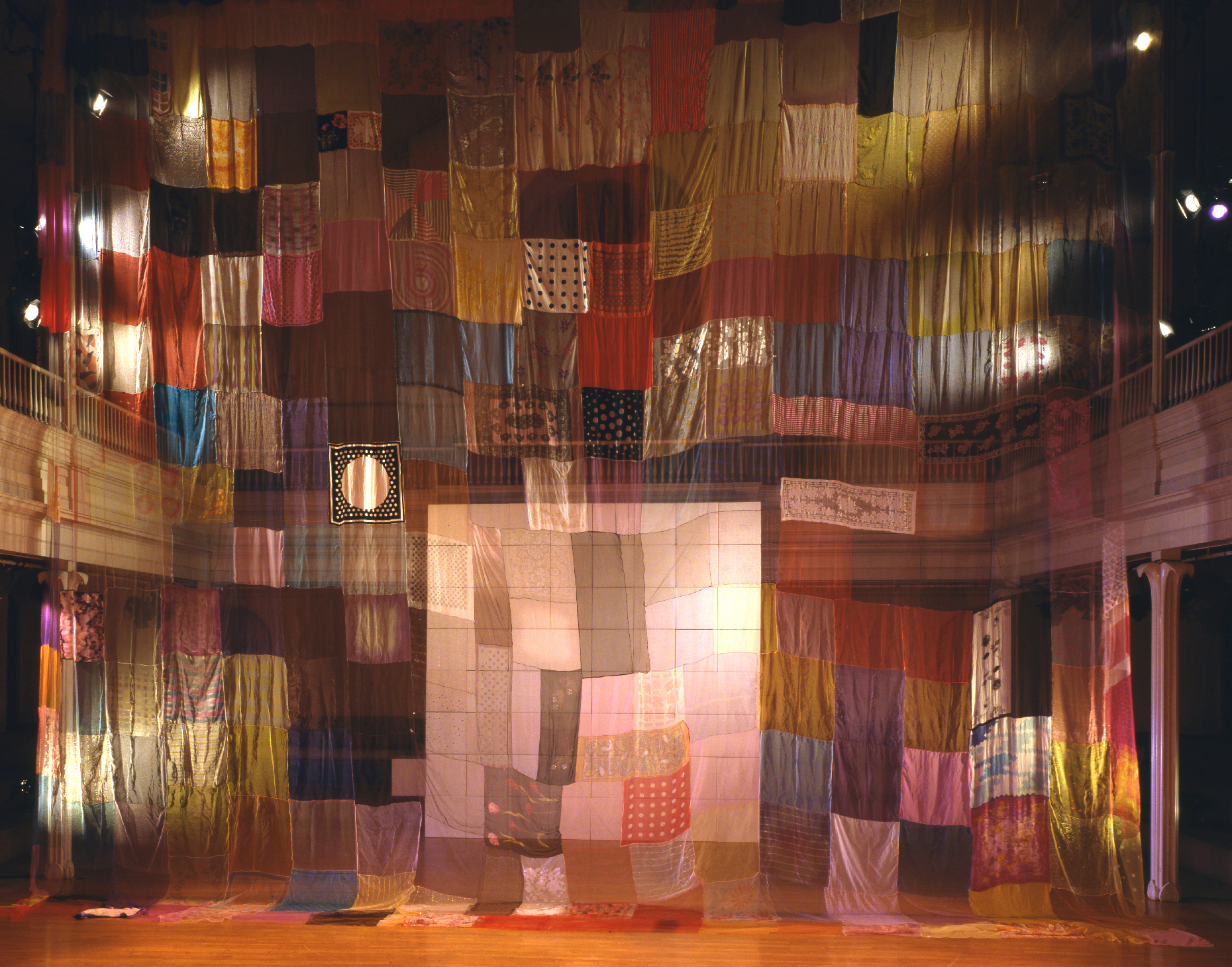 Stage set for “Tell Me The Truth About Love” in Collaboration with Tom Bogdan and Terry Creach, installation view at St. Mark’s Church, New York, 2000. Artwork © Jim Hodges 