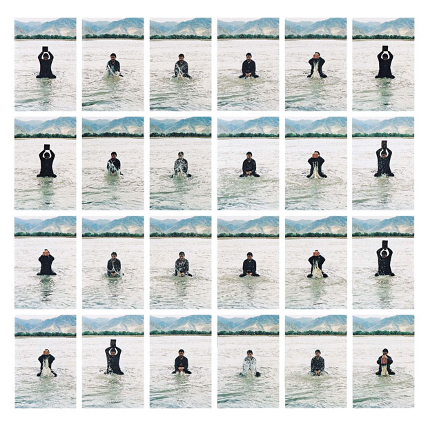 Stamping on Water, (1996) by Song Dong