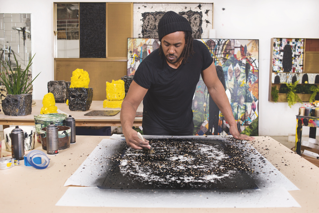 Rashid Johnson: Love in Outer Space (Step by Step). Artwork (c) the artist / Photography (c) Casey Kelbaugh