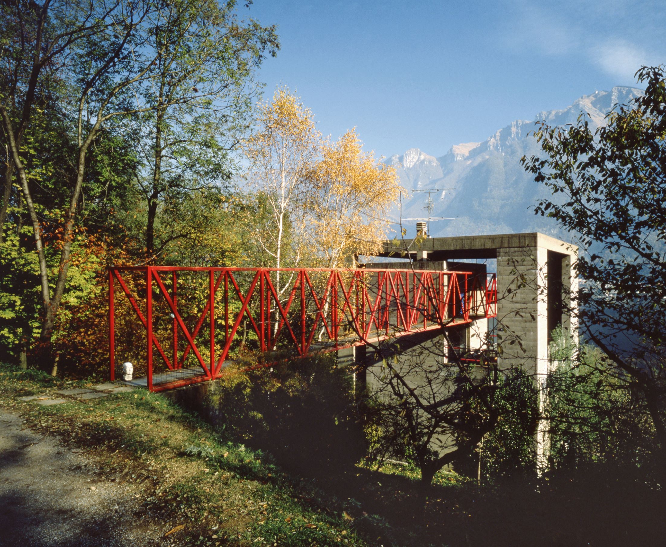 House At Riva San Vitale, 1973, Ticino, Switzerland, Mario Botta. Photo by Alo Zanetta, Courtesy Max Pritchard Gunner Architects