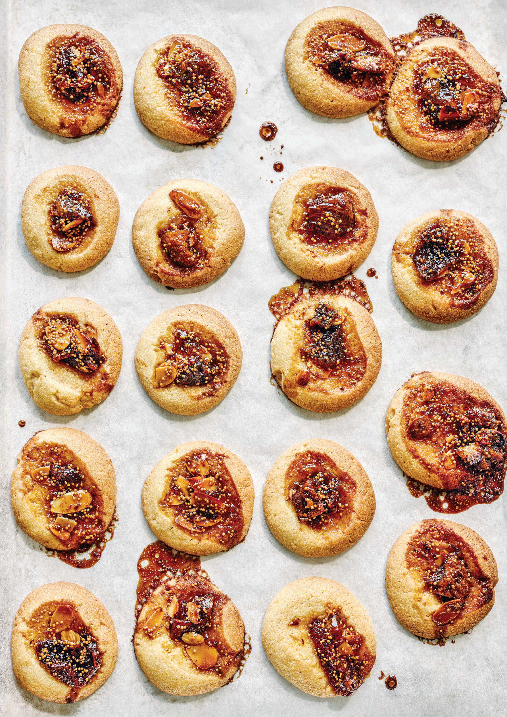 Fig jam thumbprint cookies. Photography: Liz and Max Haarala Hamilton. From Middle Eastern Sweets