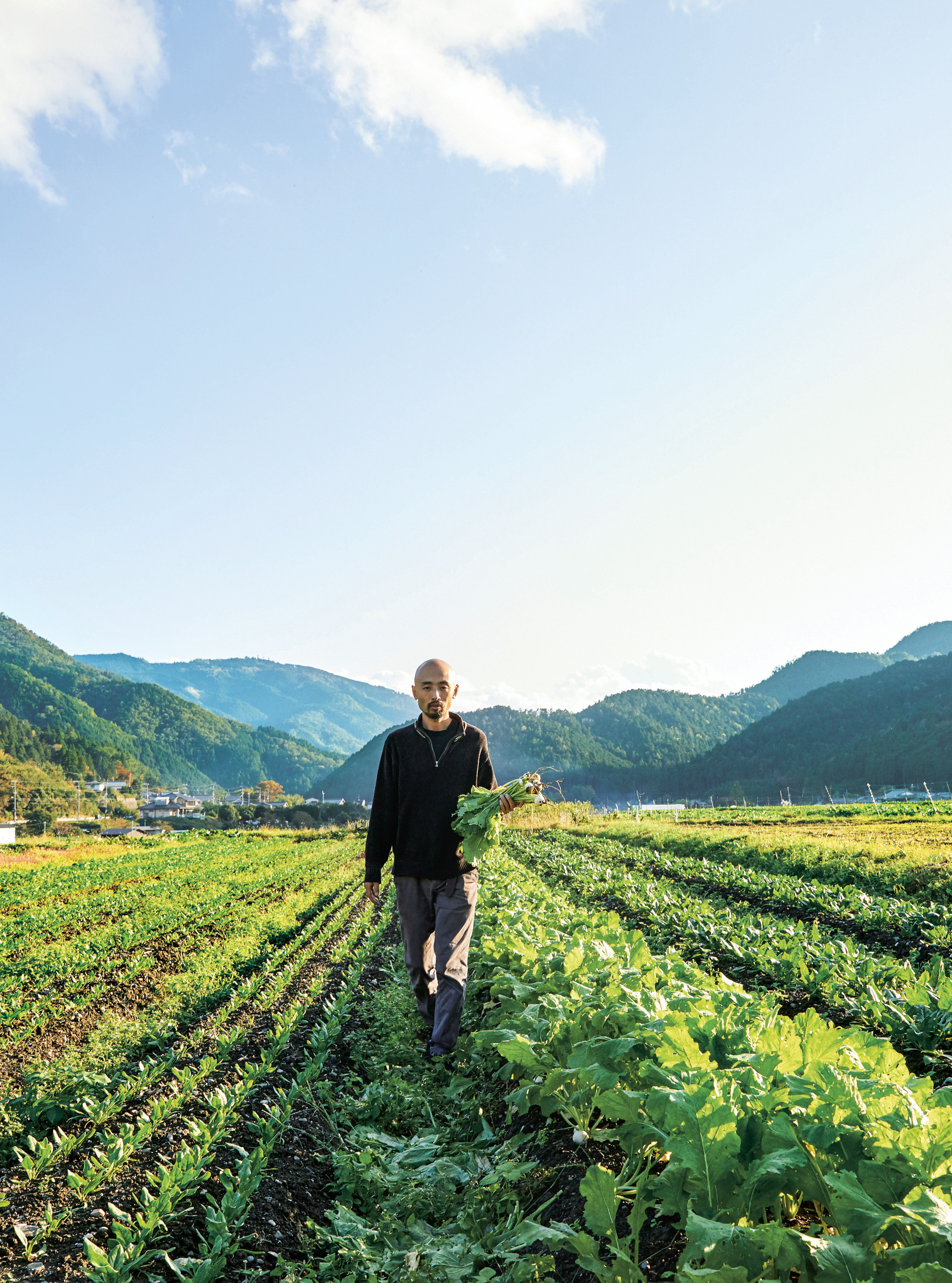 Yoshihiro Imai at Ohara valley farm. Photographer: Yuka Yanazume