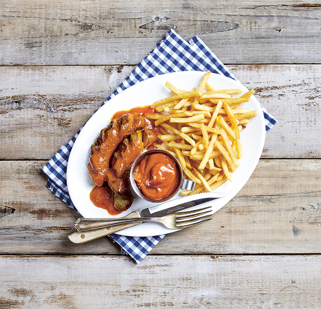 Currywurst, as featured in The German Cookbook