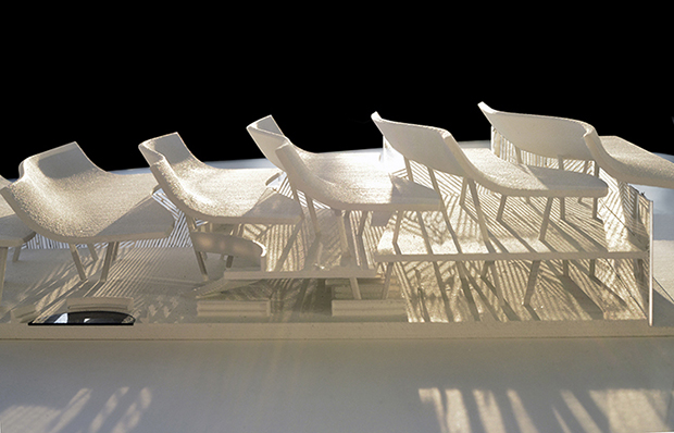 Steven Holl's model for the new Malawian library. Image courtesy of Stevenholl.com