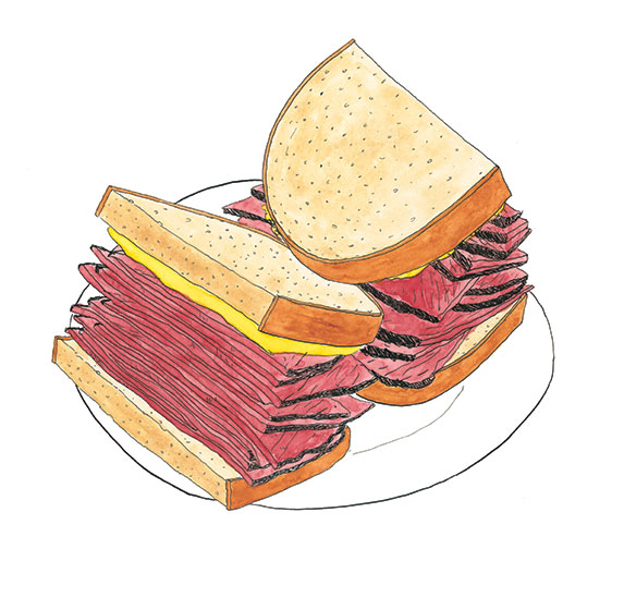 Pastrami Sandwich, Katz's Delicatessen, United States 1888. From Signature Dishes that Matter