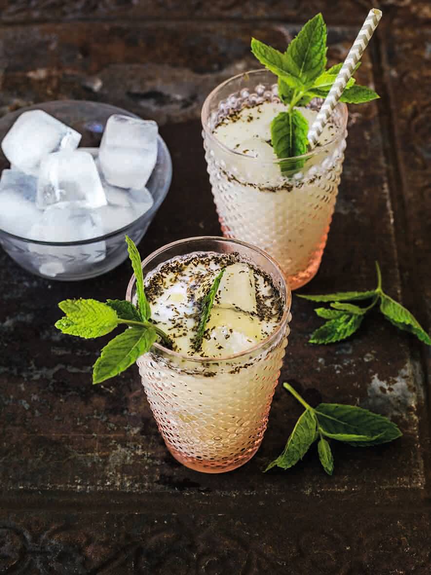 Doogh, a savoury yoghurt drink, from The Middle Eastern Vegetarian Cookbook