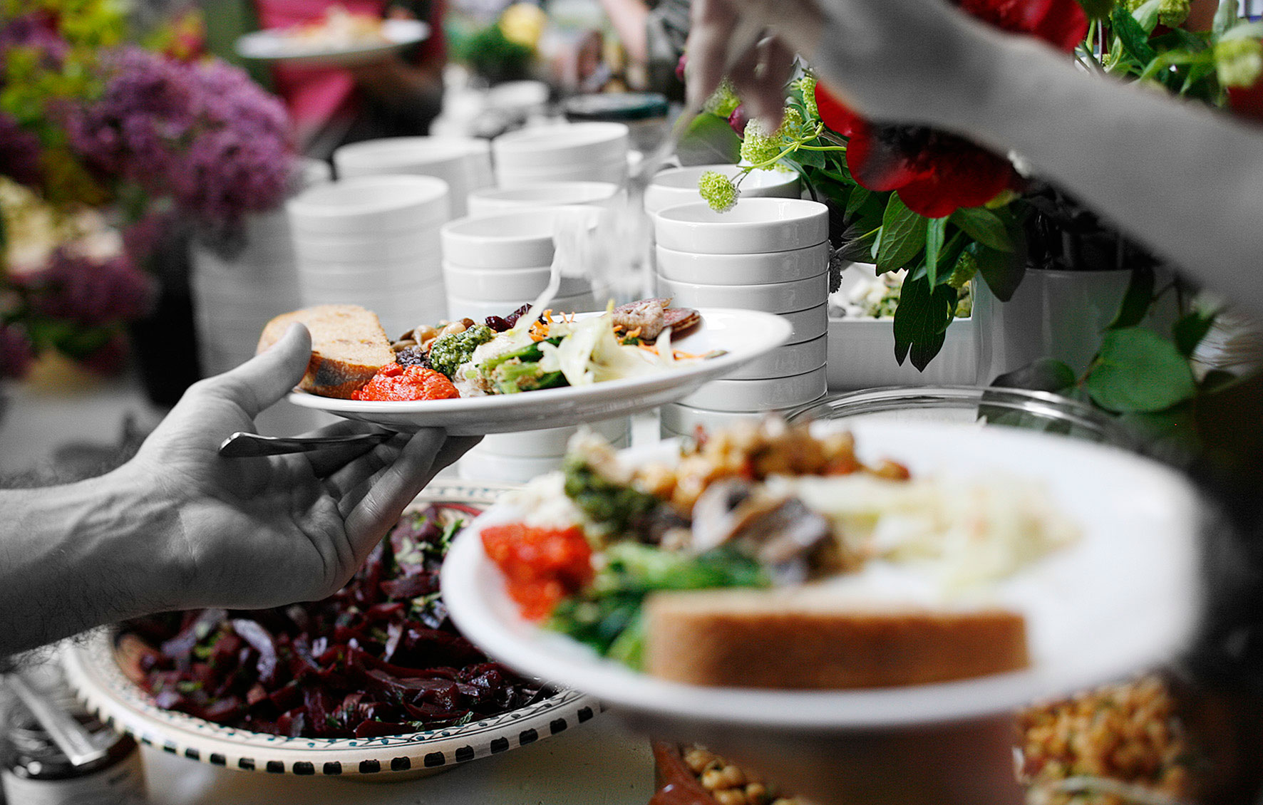 A meal at Olafur Eliasson's Berlin studio, 2008. Image reproduced in Studio Olafur Eliasson: The Kitchen.