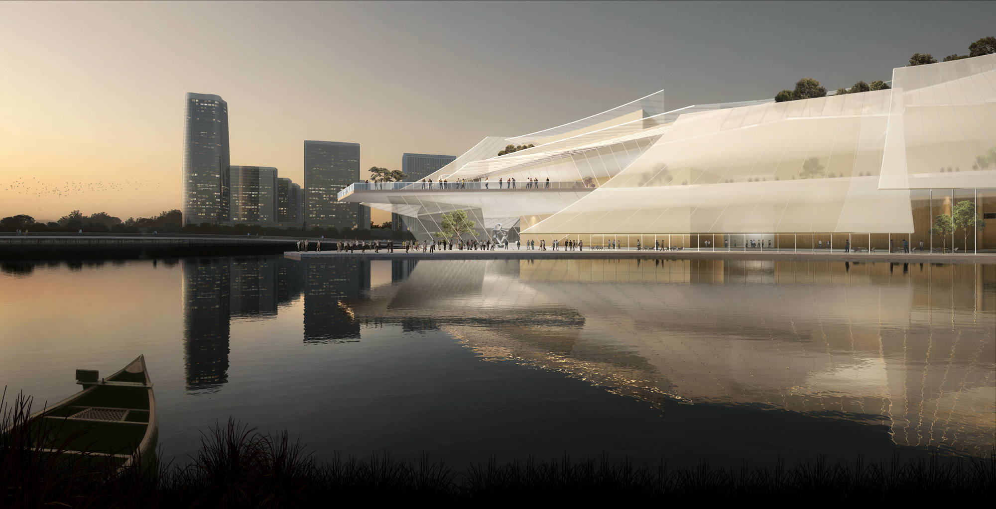 Rendering for Yiwu Grand Theatre, by MAD