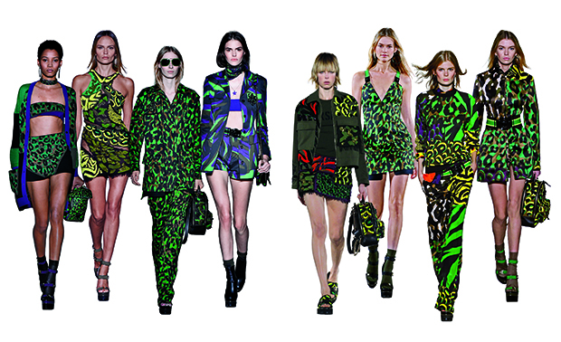 Versace's Spring/Summer 2016 collection, as shown in Milan. The military influence is clear here, yet there are subtler examples in all our wardrobes