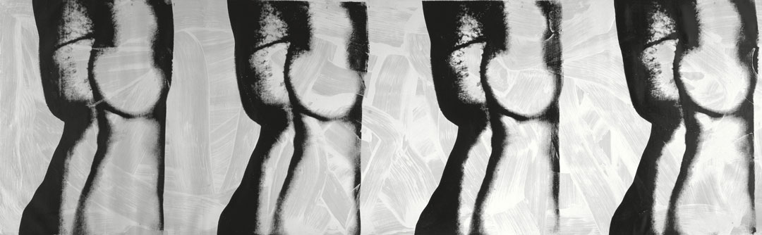 Andy Warhol, Torso (Male Buttocks), mid–late 1977, acrylic and silkscreen ink on linen, 50 x 160 inches, 127 x 406.4 cm. Picture credit: Private Collection © The Andy Warhol Foundation for the Visual Arts, Inc., NY