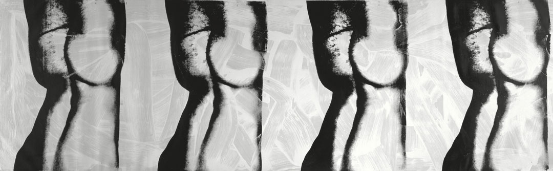 Andy Warhol, Torso (Male Buttocks), mid–late 1977, acrylic and silkscreen ink on linen, 50 x 160 inches, 127 x 406.4 cm. Picture credit: Private Collection © The Andy Warhol Foundation for the Visual Arts, Inc., NY 